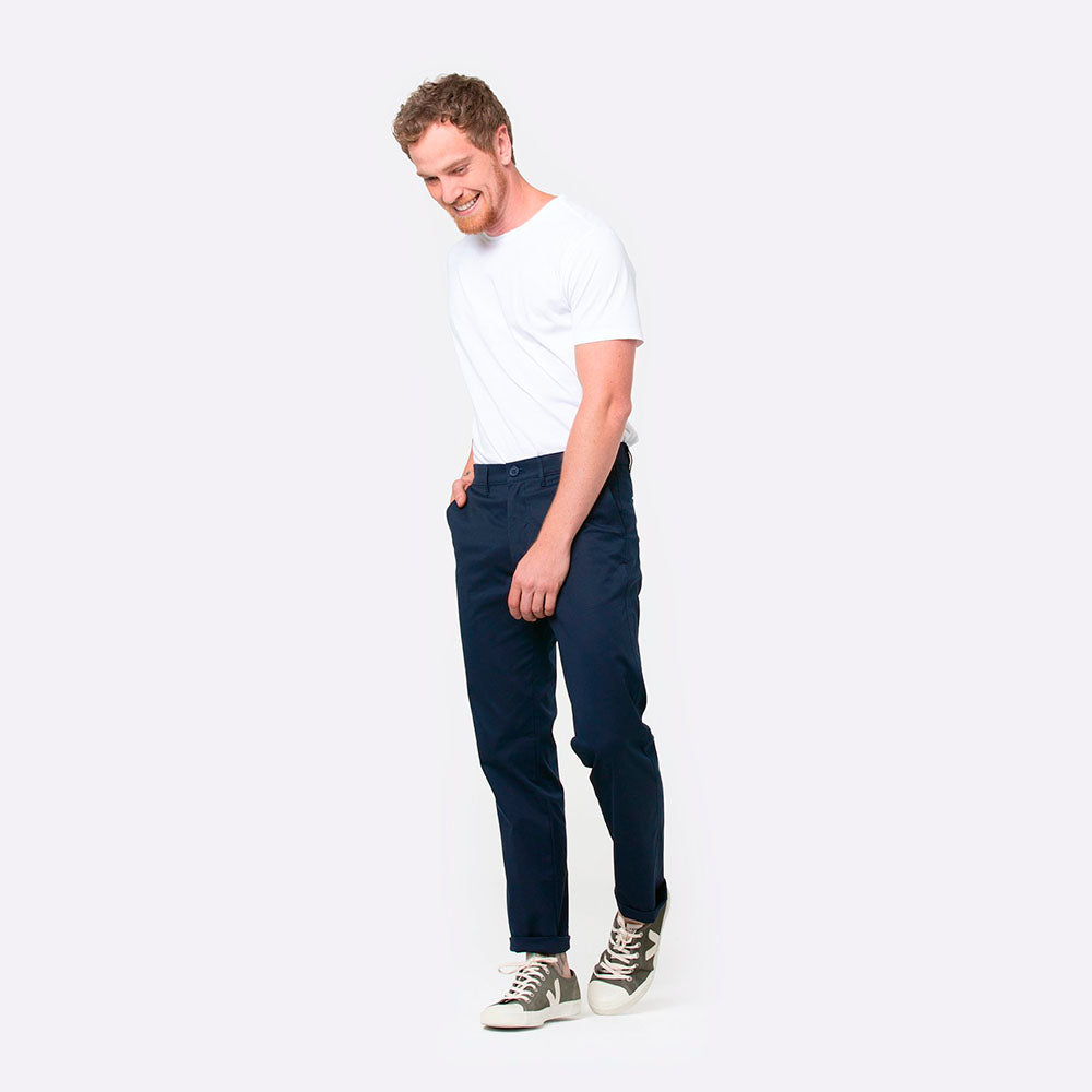 Calça Algodão Egípcio Cós Flexível Masculina - Azul Azaleia