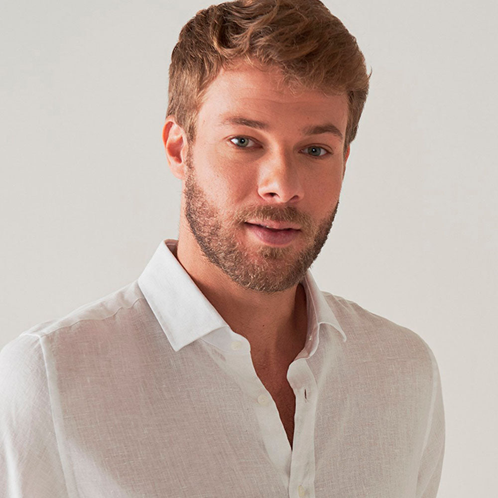 Camisa Básica Leve Linho - Branco