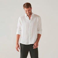 Camisa Básica Leve Linho - Branco