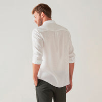 Camisa Básica Leve Linho - Branco