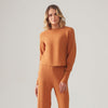 Suéter De Tricot Cropped - Camel