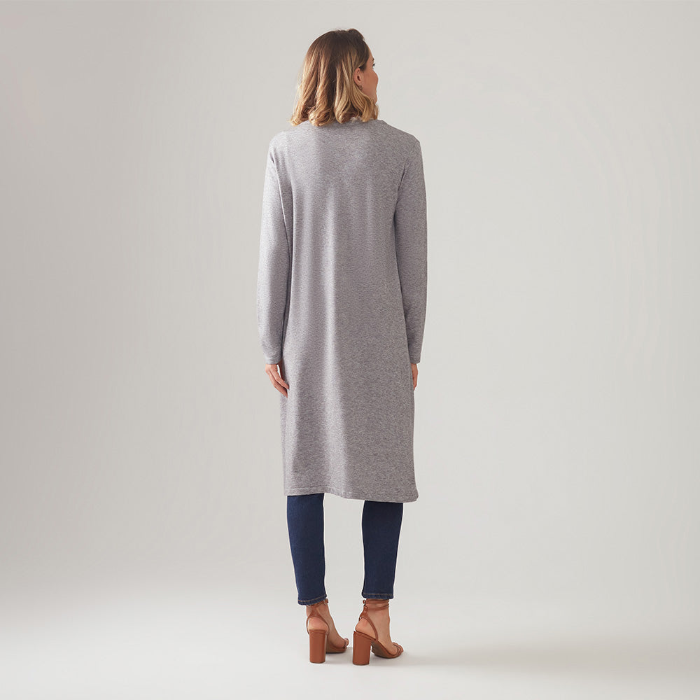 Cardigan Tricot - Cinza Mescla