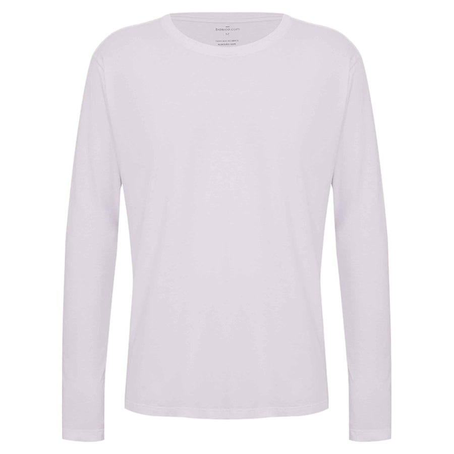 Camiseta Pima Manga Longa Masculina | Life Collection - Branco