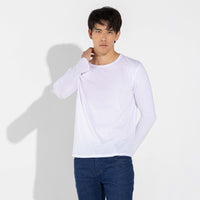 Camiseta Algodão Premium Manga Longa Masculina | Everyday Collection - Branco