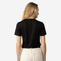 Camiseta Algodão Pima Gola V Feminina | Life T-Shirt - Preto
