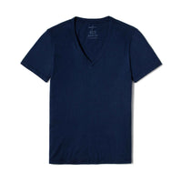 Camiseta Pima Gola V Feminina | Life Collection - Azul Marinho