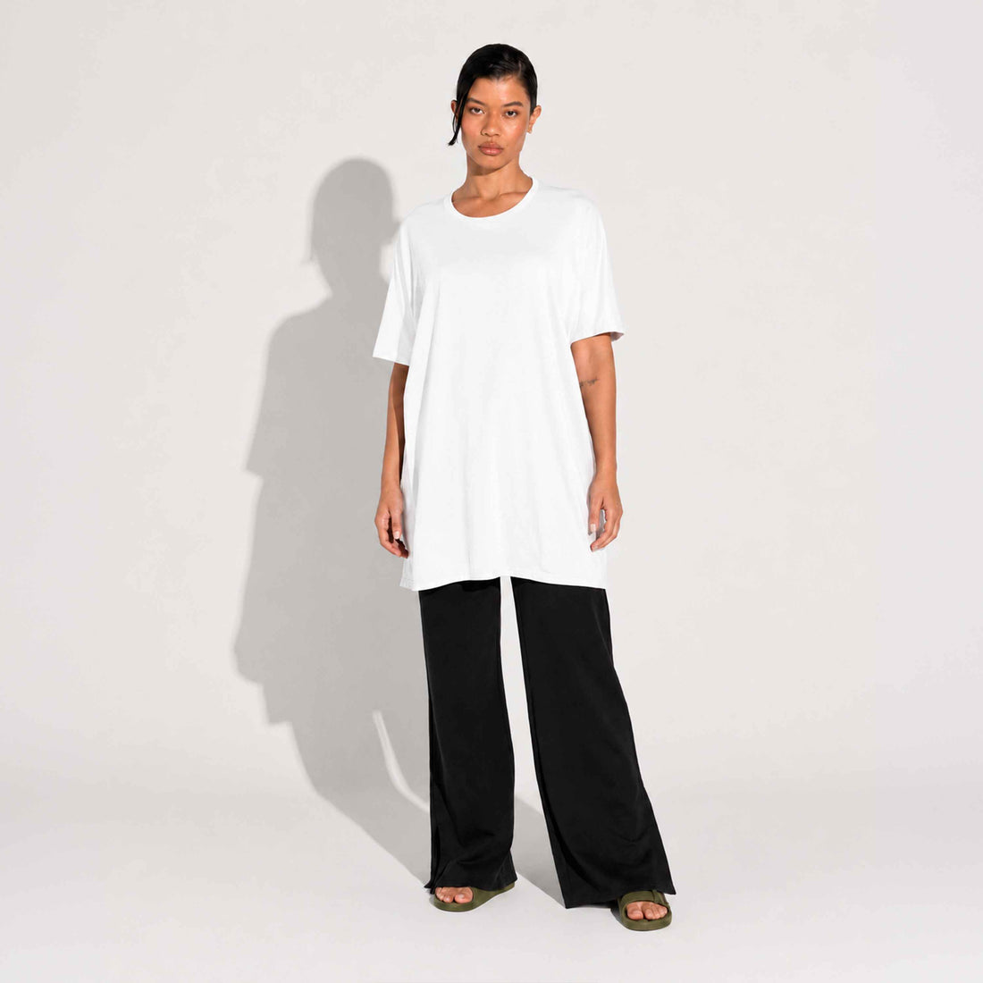 Camiseta Pima Oversized Feminina - Branco