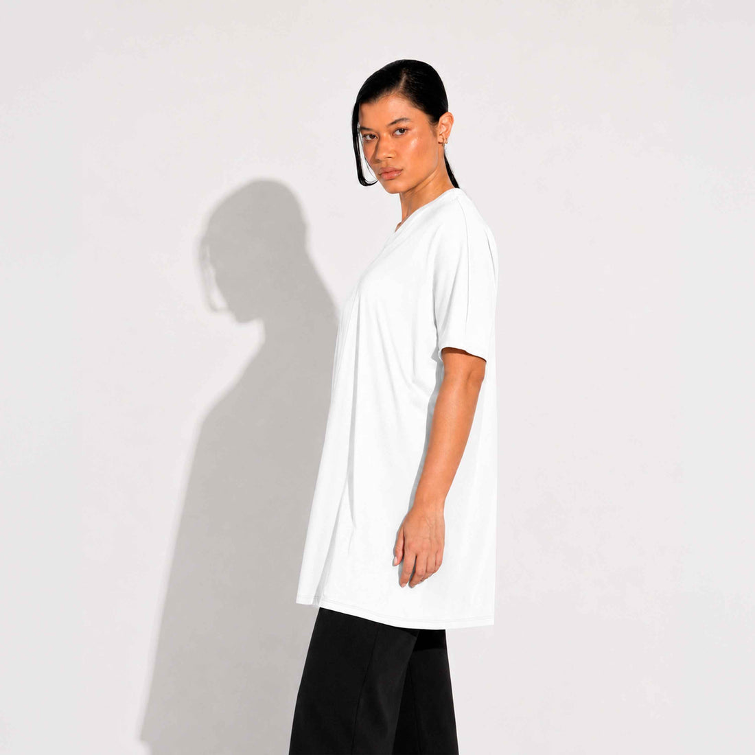 Camiseta Pima Oversized Feminina - Branco