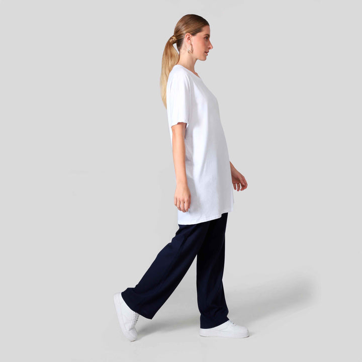 Camiseta Pima Oversized Feminina | Life Collection - Branco