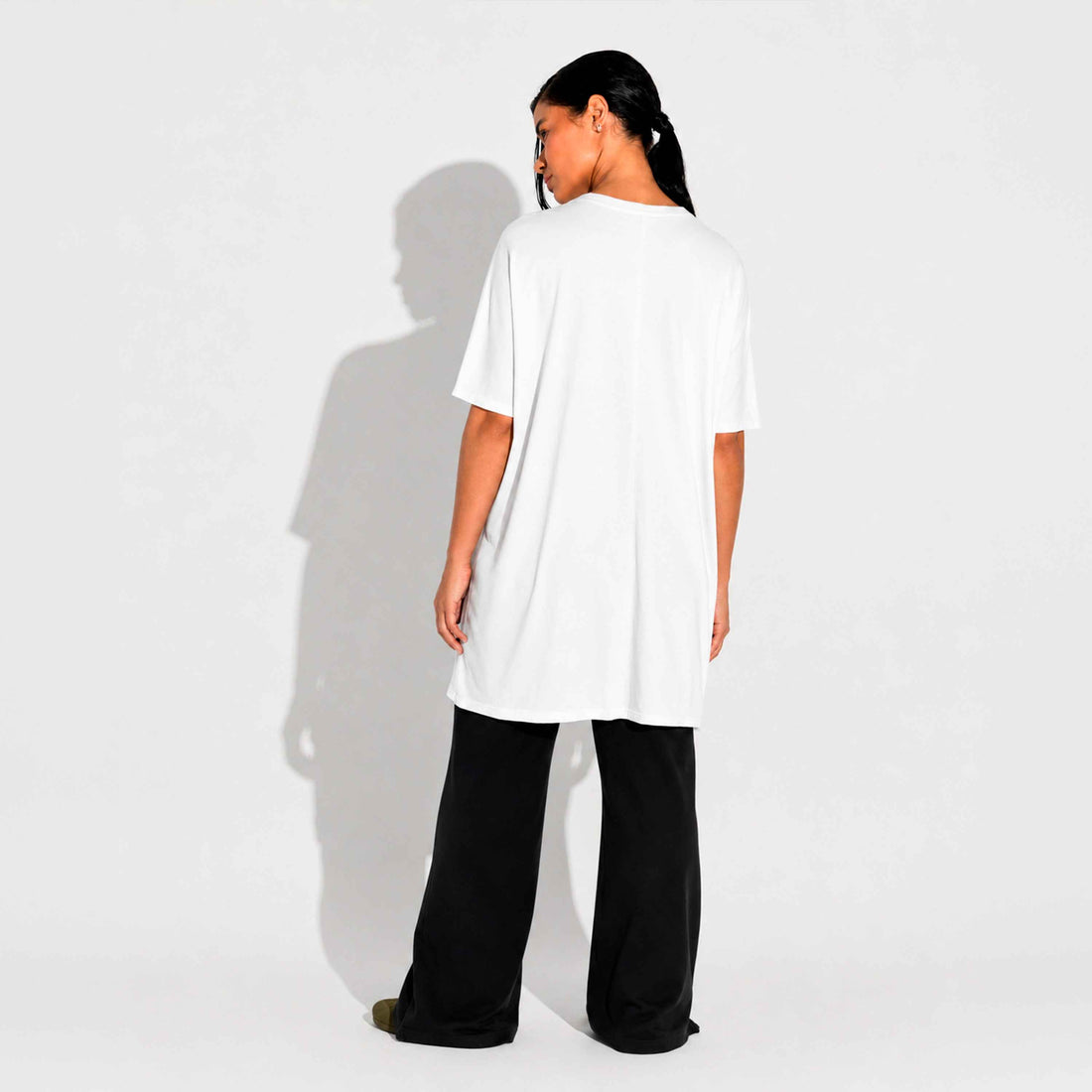 Camiseta Pima Oversized Feminina - Branco