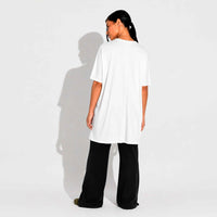 Camiseta Pima Oversized Feminina - Branco
