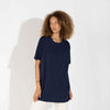 Camiseta Pima Oversized Feminina | Life Collection - Azul Marinho