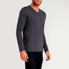 Camiseta Pima Gola V Manga Longa Masculina | Life Collection - Grafite Inativo