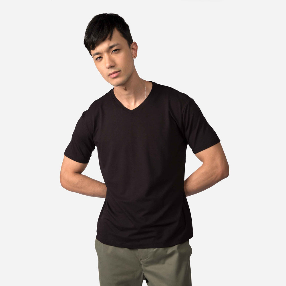 Tech T-Shirt Modal V Premium Masculina | Basico.com - Preto