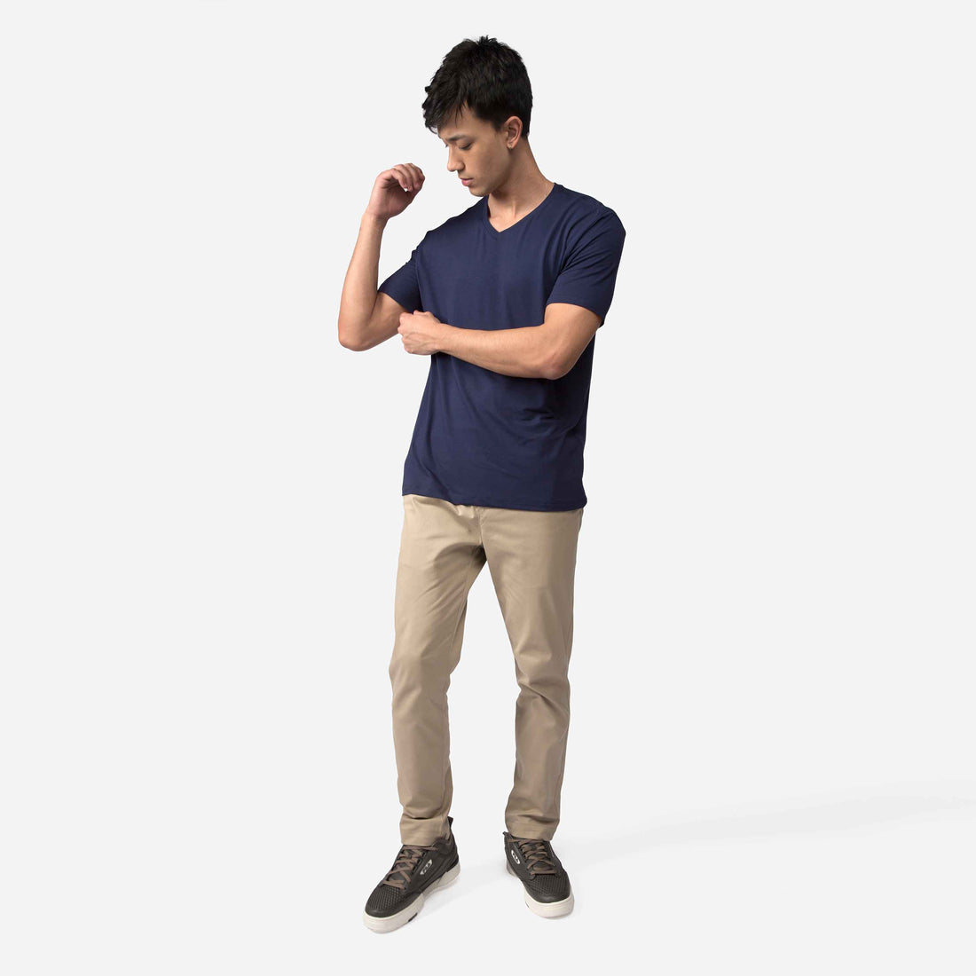 Tech T-Shirt Modal V Premium Masculina | Basico.com - Azul Marinho