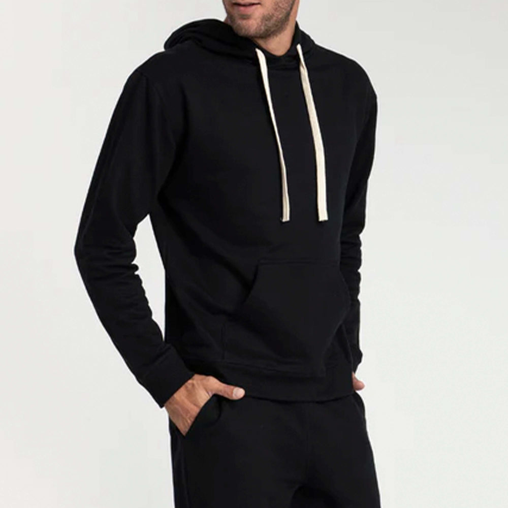 Blusão Moletom Com Capuz Masculino - Preto