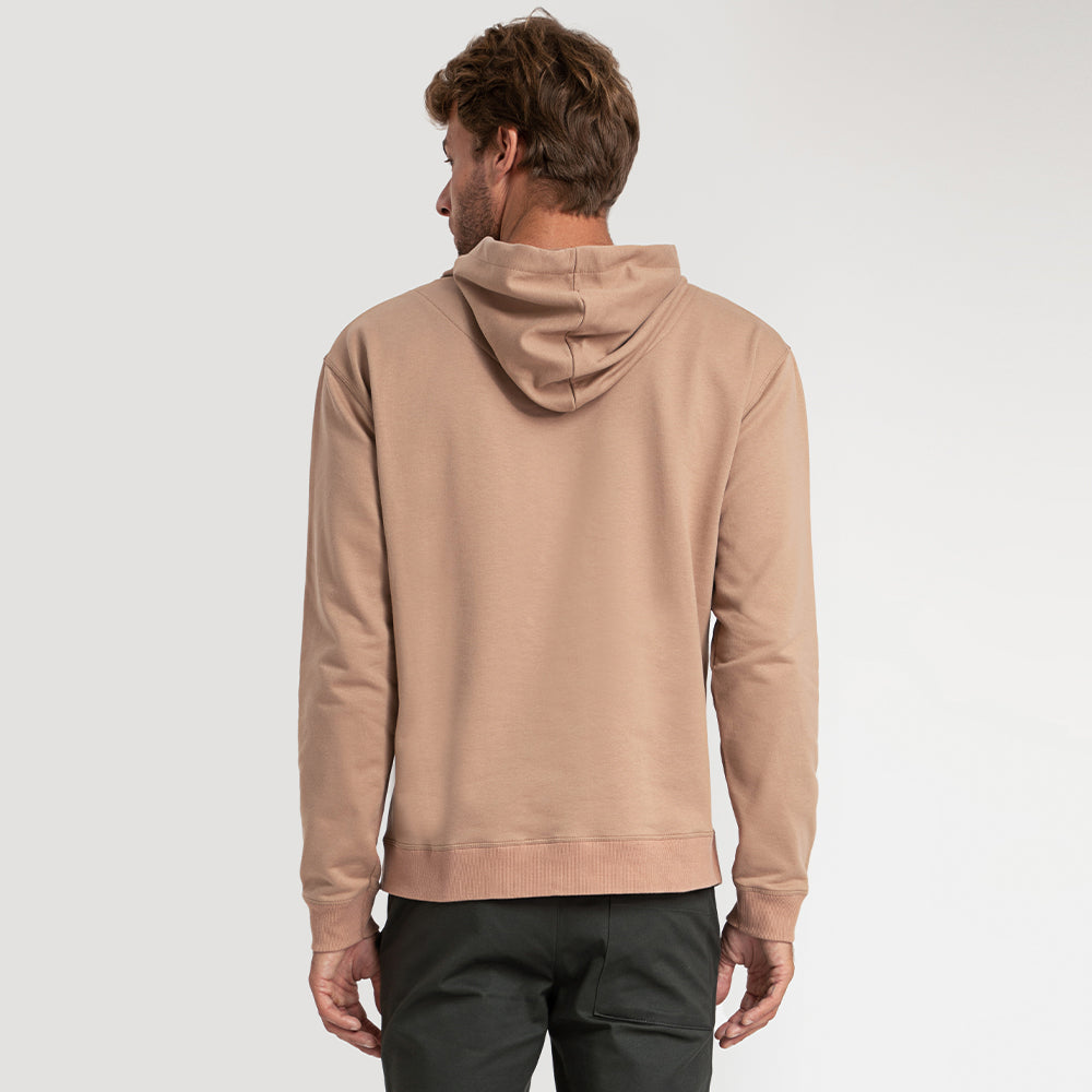 Blusão Moletom Com Capuz Masculino - Bege Médio