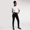 Blusa Cotton Pima Decote Reto Meia Manga Feminina - Branco