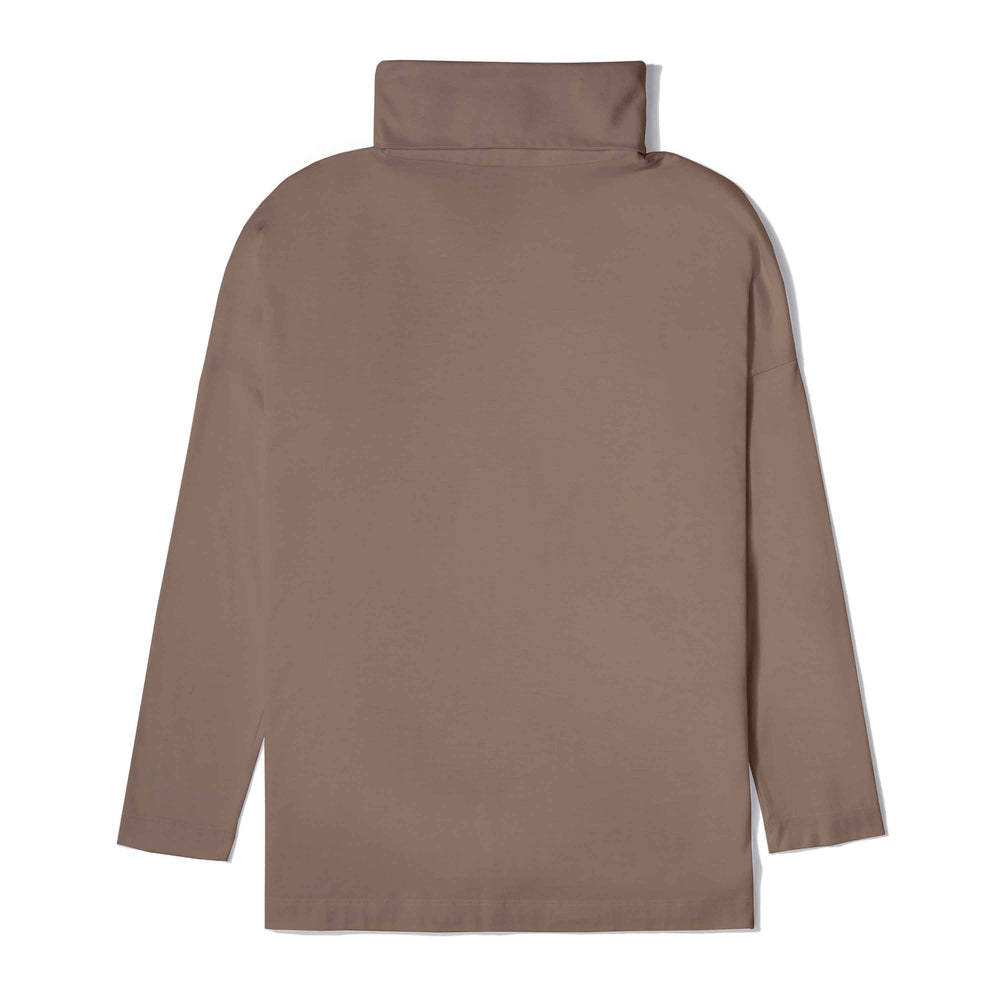 Blusa Pima Gola Rolê Feminina - Bege Pastel
