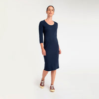 Vestido Mid Essencial - Azul Marinho