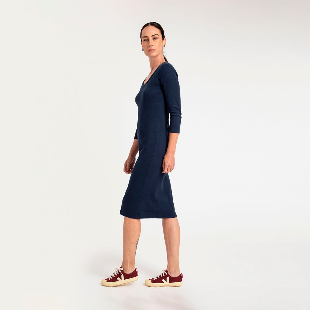 Vestido Mid Essencial - Azul Marinho