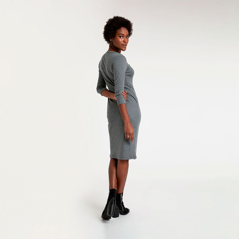 Vestido Mid Essencial - Mescla Escuro