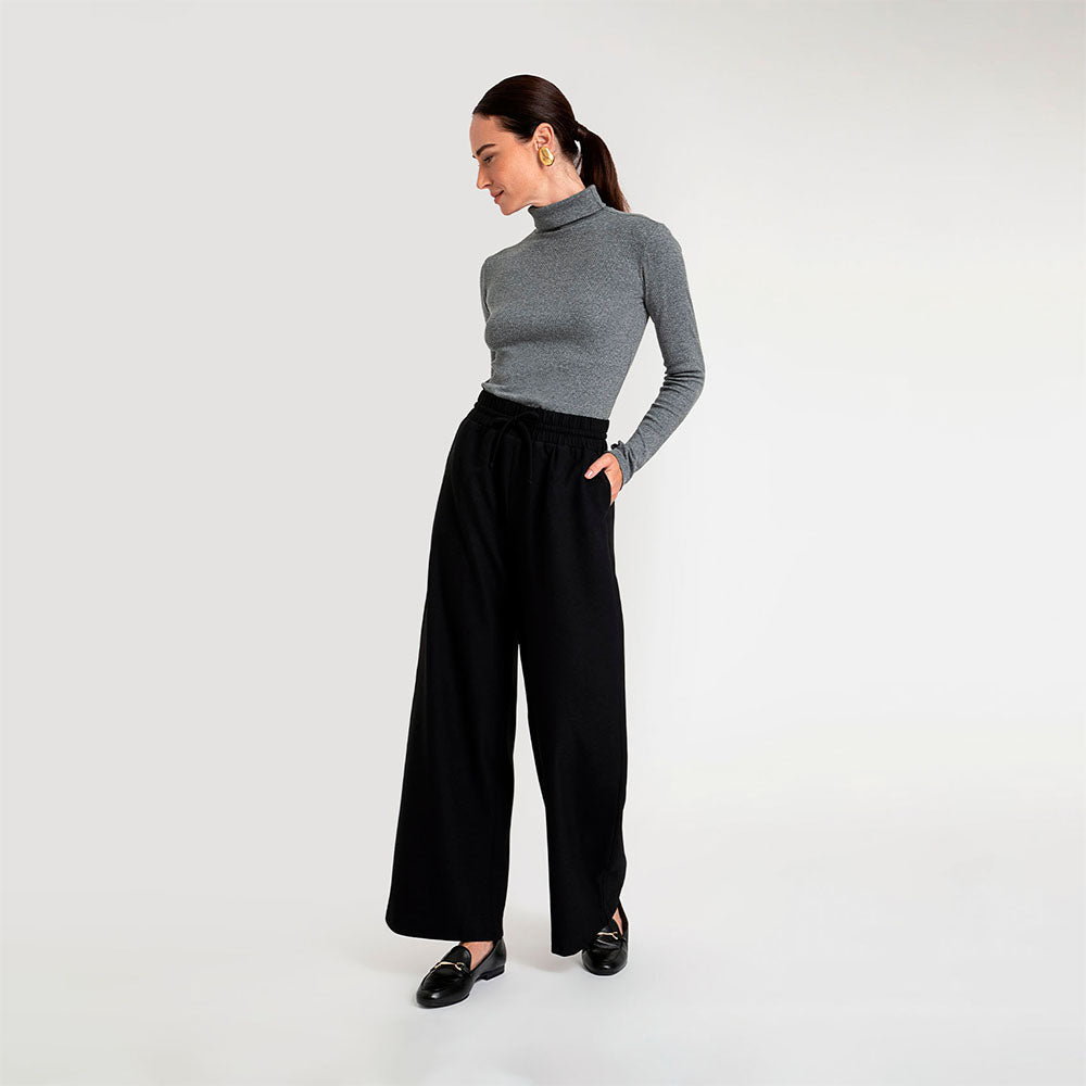 Calça Wide Alfaiataria - Preto