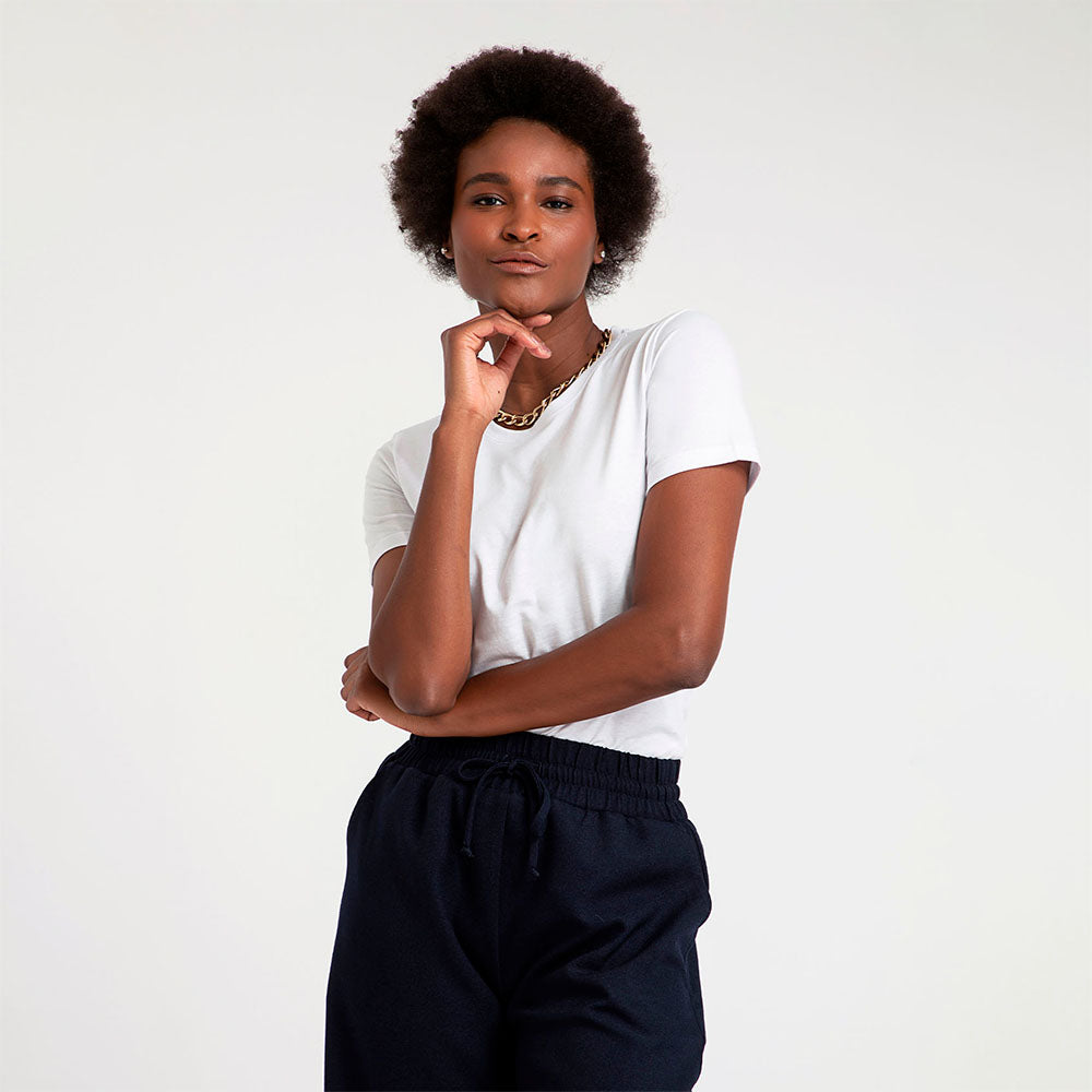 Calça Wide Alfaiataria - Azul Marinho