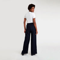 Calça Wide Alfaiataria - Azul Marinho