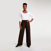 Calça Wide Alfaiataria - Tabaco