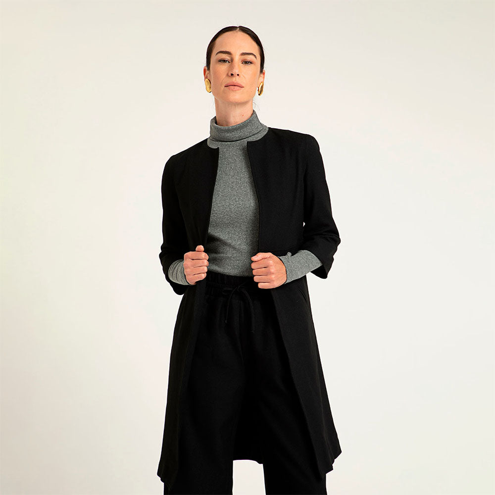 Casaco Alongado - Preto