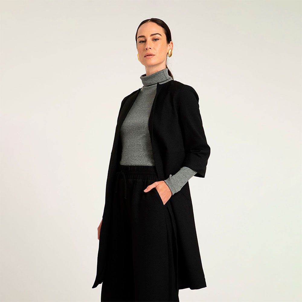 Casaco Alongado - Preto