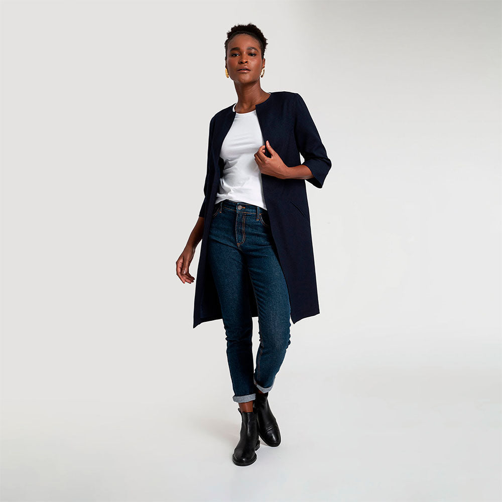 Casaco Alongado - Azul Marinho