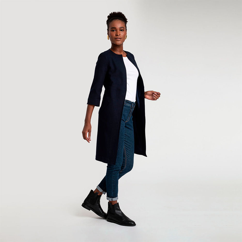 Casaco Alongado - Azul Marinho