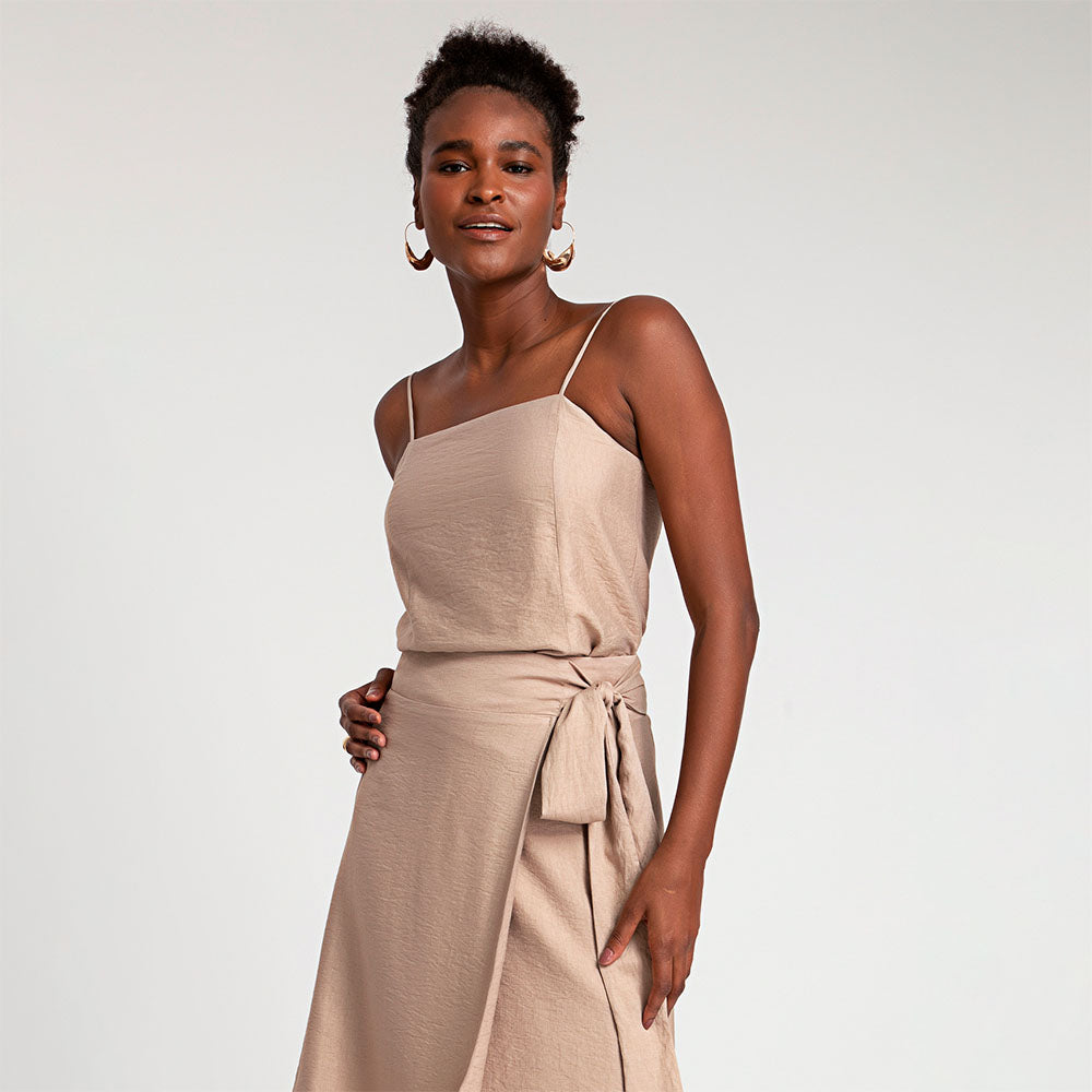 Regata Viscose Alça Fina - Camel