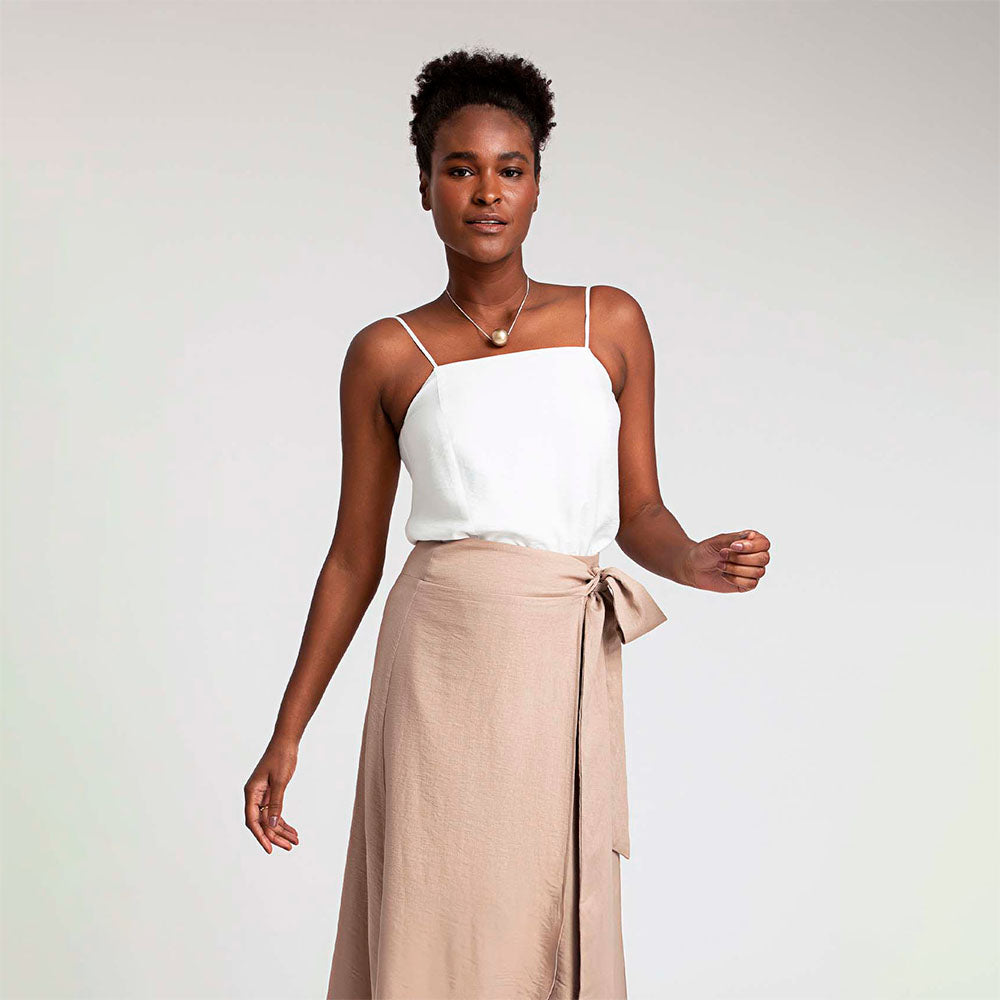 Regata Viscose Alça Fina - Off White
