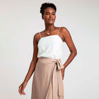 Regata Viscose Alça Fina - Off White