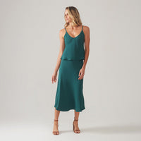 Saia Midi Evasê - Verde