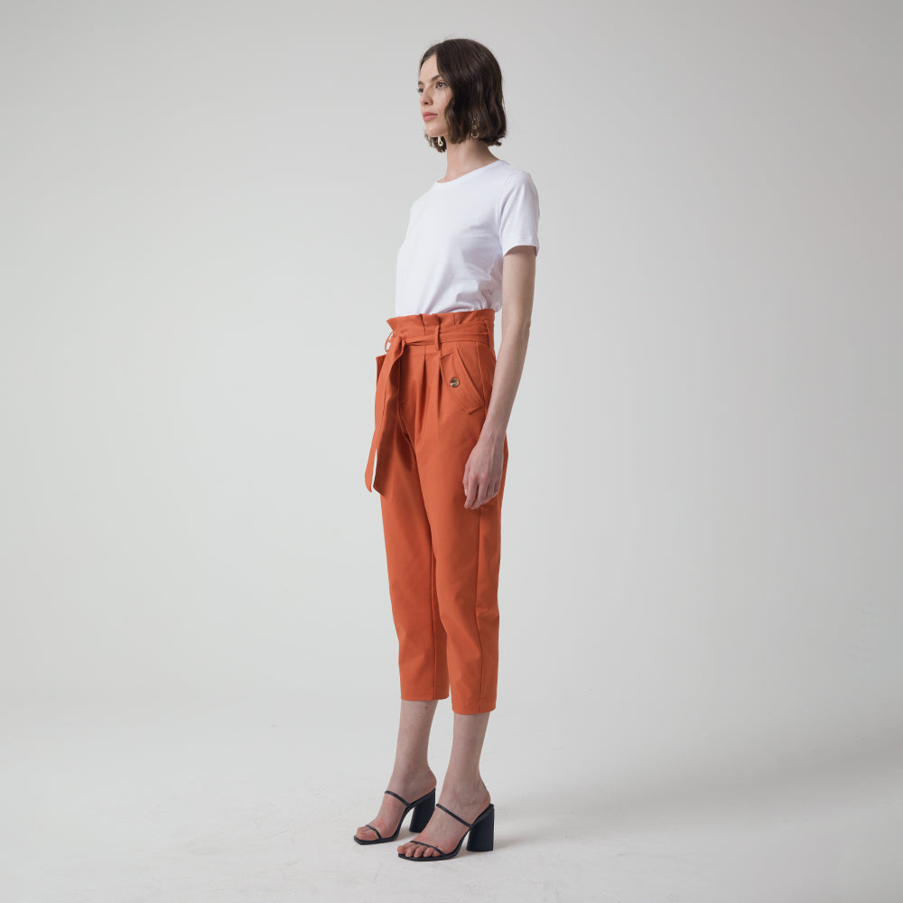 Calça Clochard Alfaiataria - Laranja