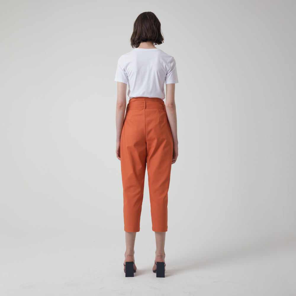 Calça Clochard Alfaiataria - Laranja