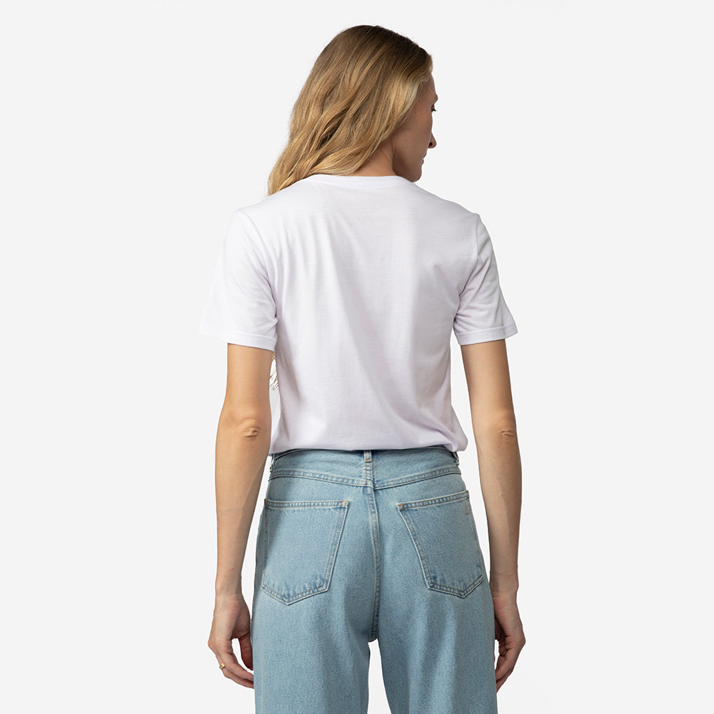 Camiseta Algodão Premium Gola V Feminina | Everyday Collection - Branco