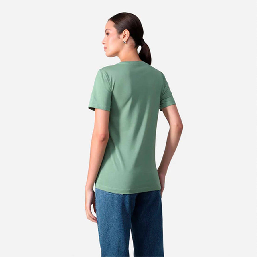 Camiseta Algodão Premium Gola V Feminina | Everyday Collection - Verde Oliva