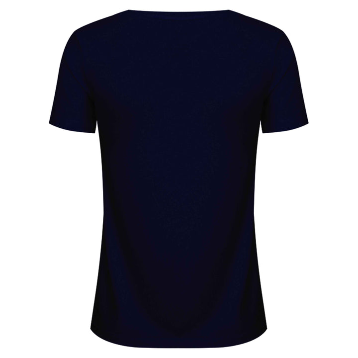 Camiseta Algodão Premium Gola V Feminina | Everyday Collection - Azul Marinho