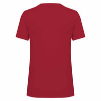 Camiseta Algodão Premium Gola V Feminina | Everyday Collection - Vermelho Rubi