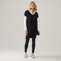 Colete Tricot Decote V - Preto