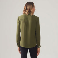 Camisa Viscose Feminina - Verde Militar