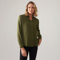 Camisa Viscose Feminina - Verde Militar