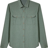 Camisa Tecido Ecologico Masculina - Verde Escuro