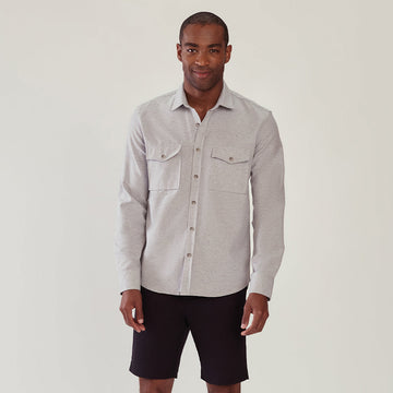 Camisa Tecido Ecologico Masculina - Cinza