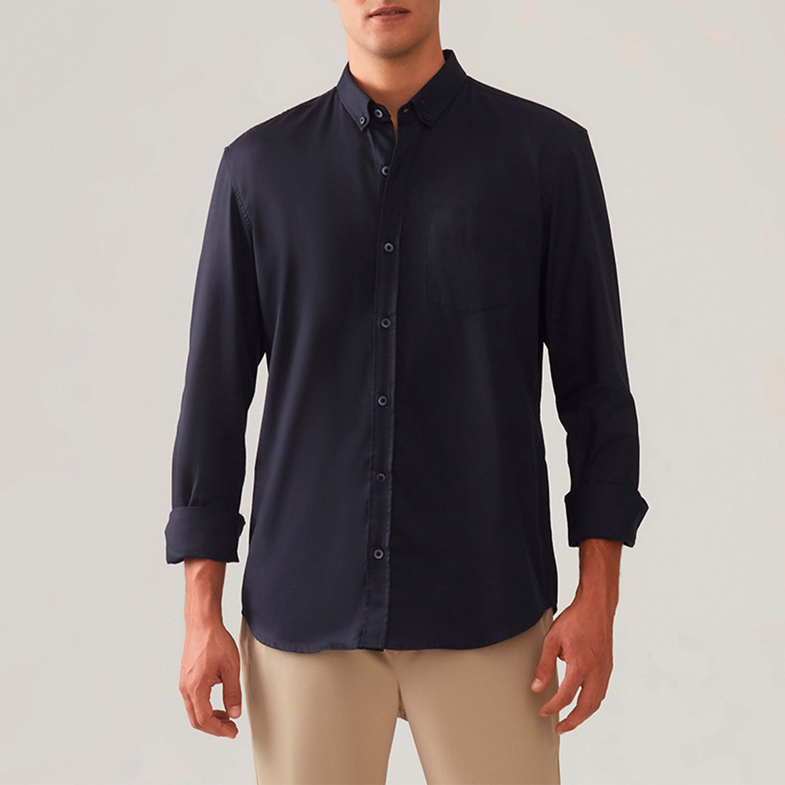 Camisa Algodão Masculina - Preto